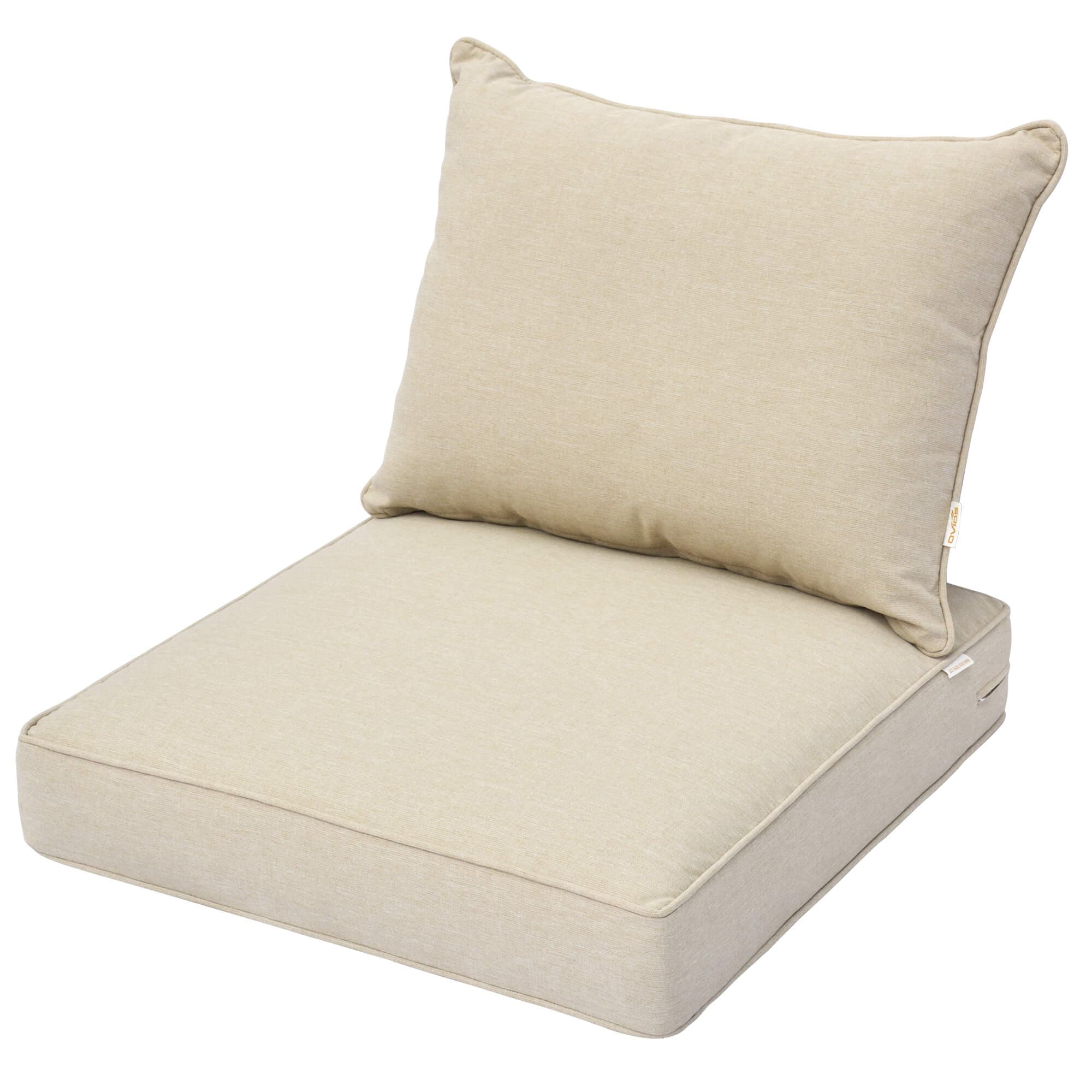 Ovios Replacement Seat Back Cushions Set with Olefin Fabric and Zipper Beige