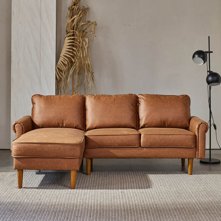 Ovios Suede Sectional Chaise Sofa: Comfort and Style Combined