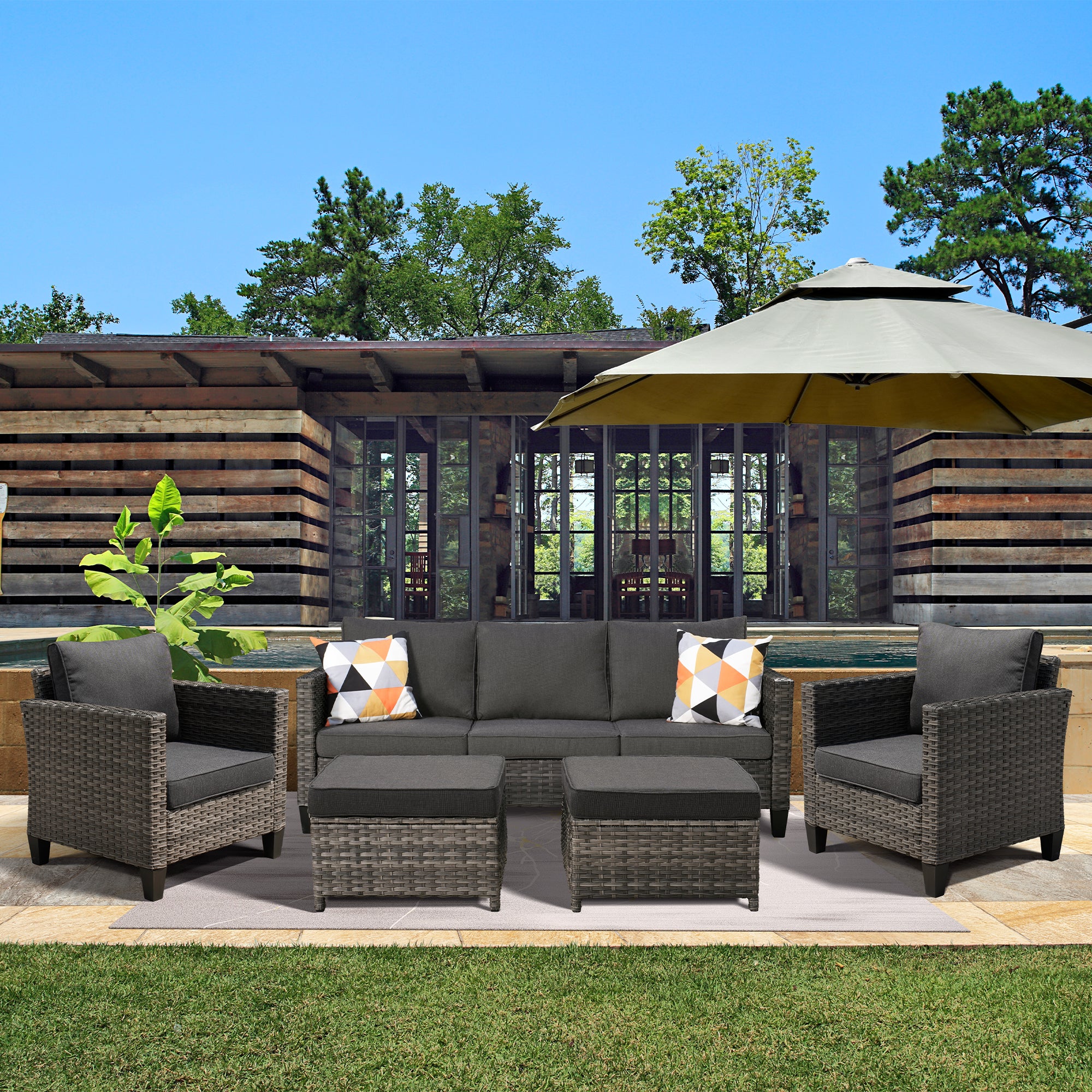 Ovios patio deals furniture 5 piece