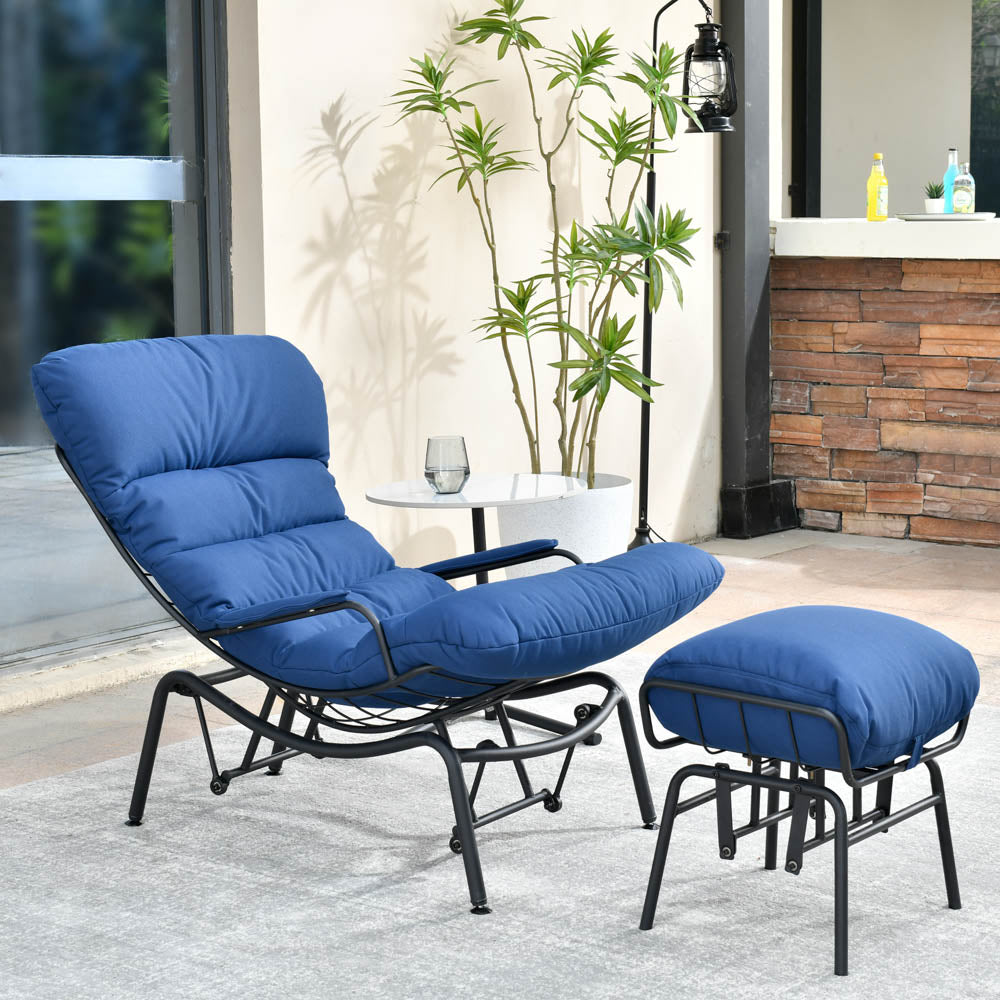 Outdoor rocking best sale chair with ottoman