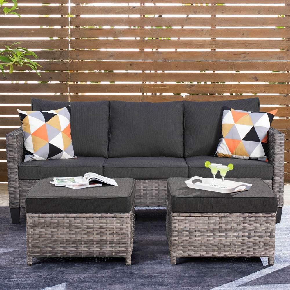 Garden wicker sofa hot sale