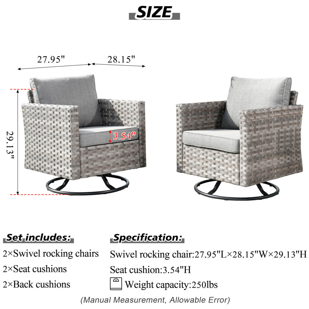 Rocking chair jumbo discount size cushion set