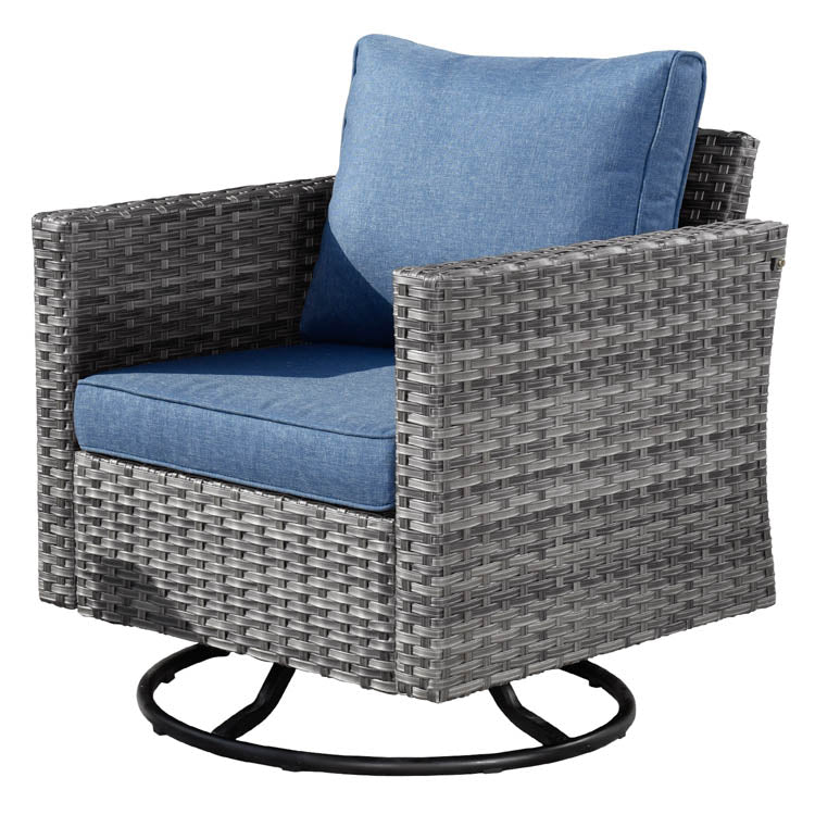 Sectional with swivel online chair set