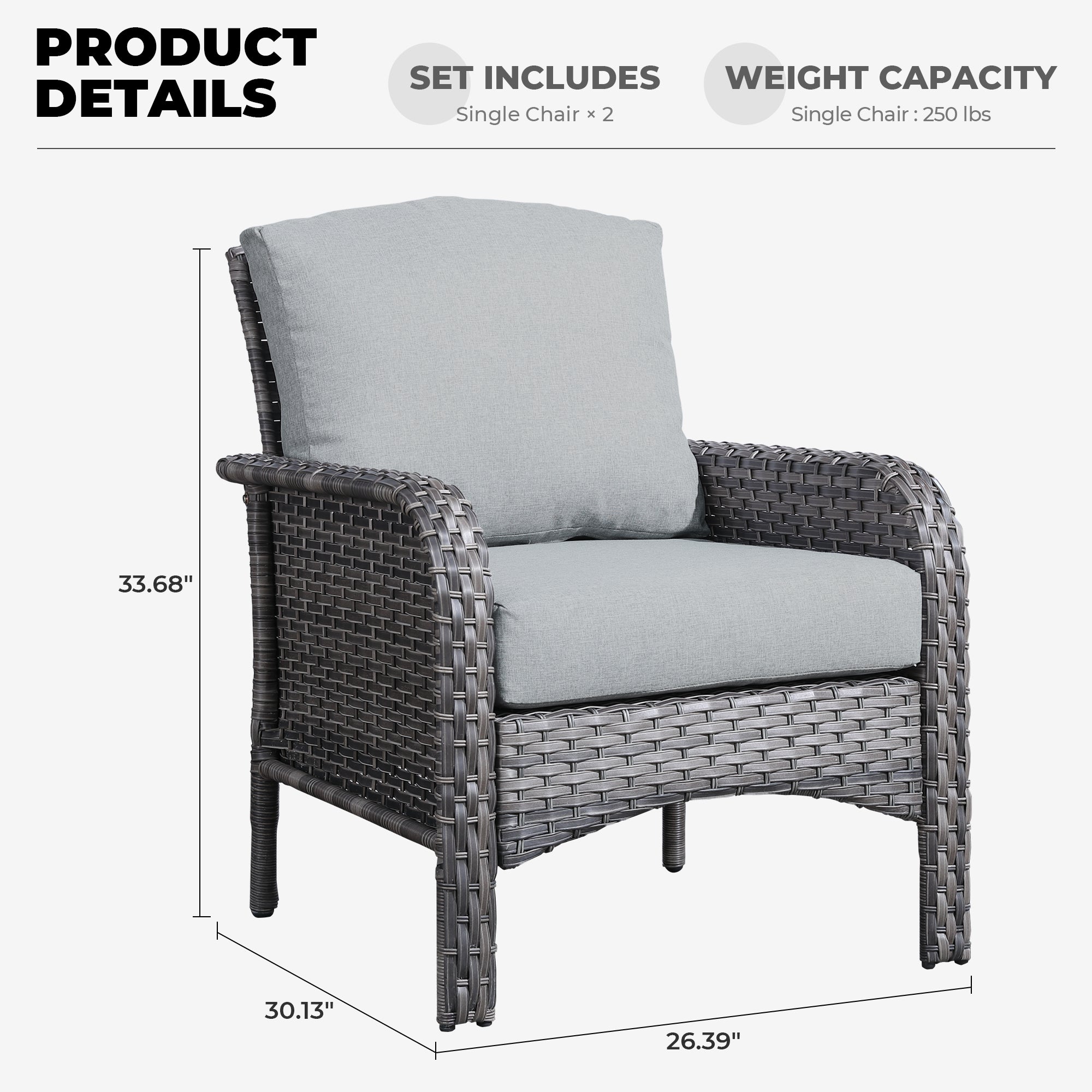 NDS Series - Outdoor Single Chair * 2
