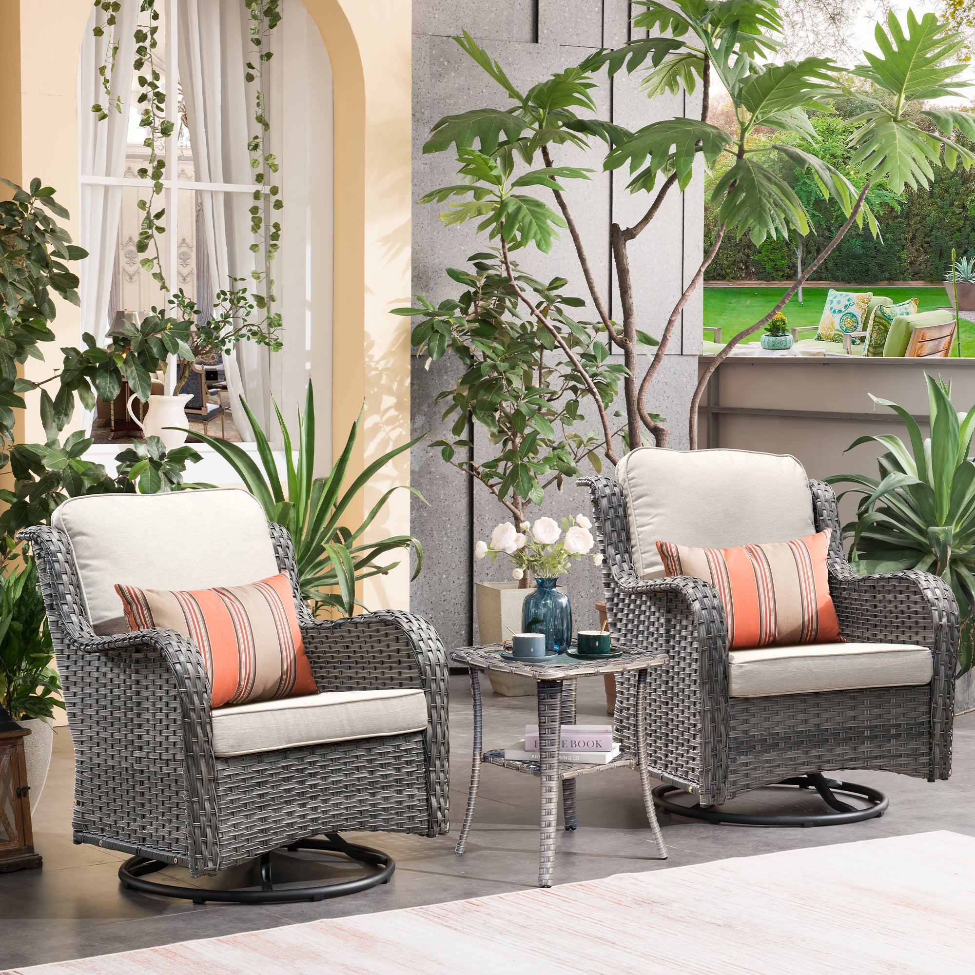 Ovios Patio Furniture Set Sturdy and Comfortable