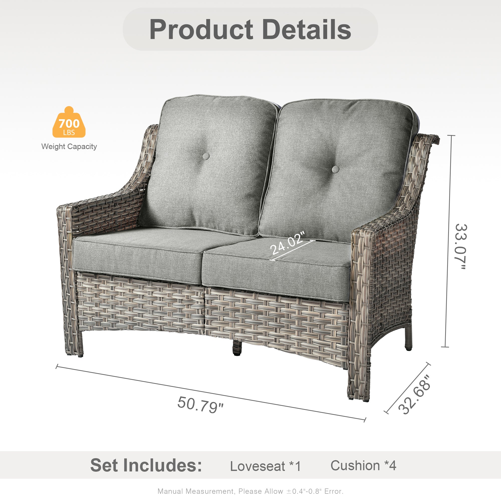 Ovios Outdoor Loveseat PAD Series