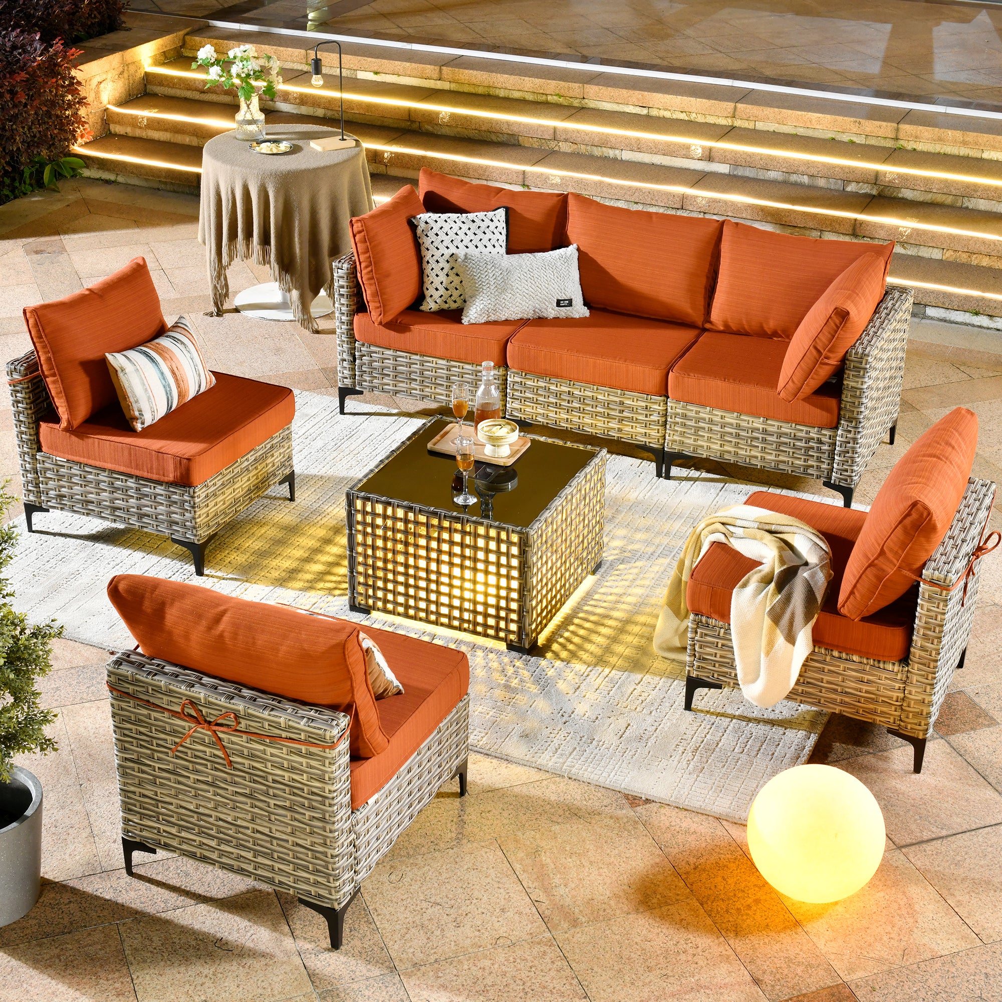 SKT Series - Sectional Outdoor Furniture Set 7-Piece