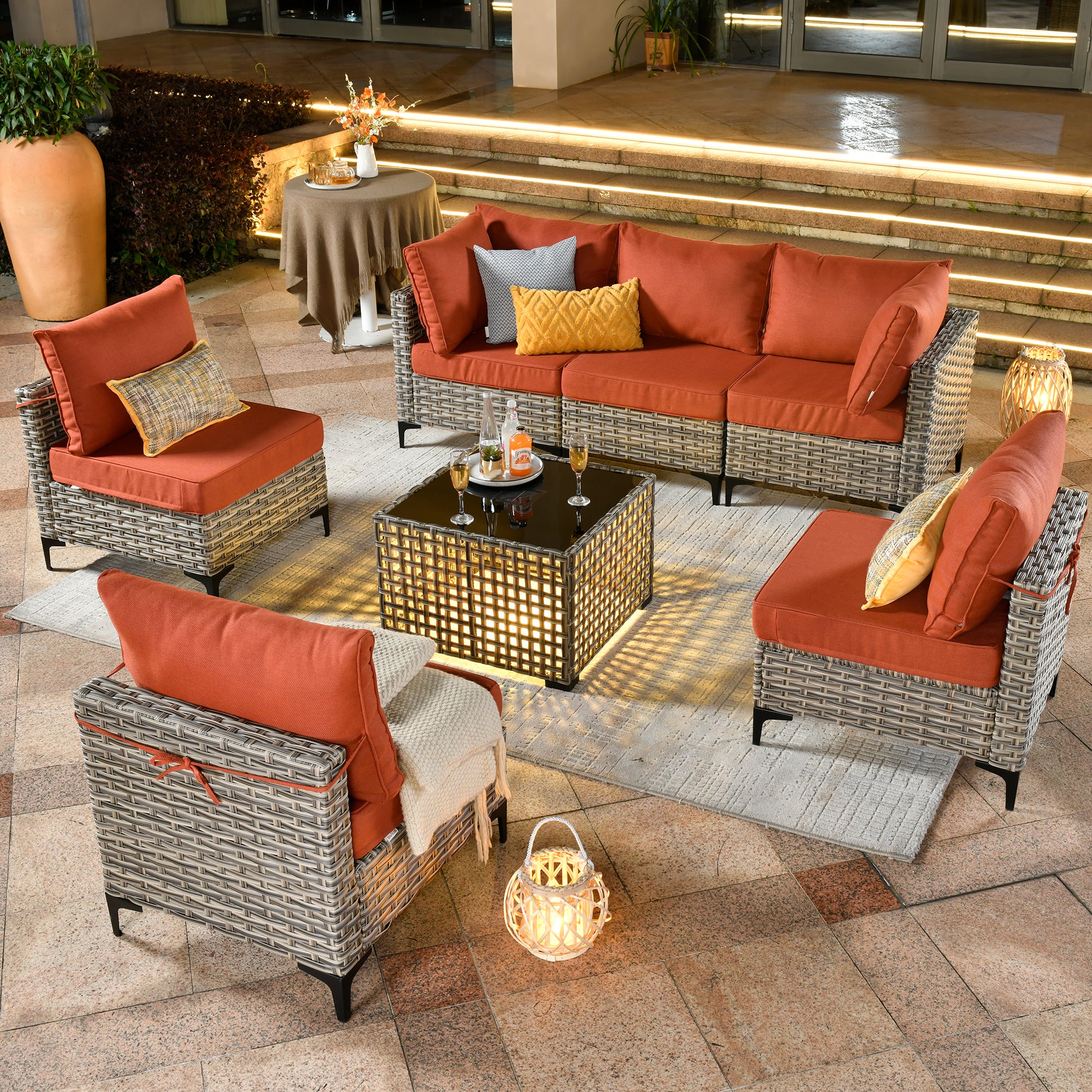 SKT Series - Sectional Outdoor Furniture Set 7-Piece