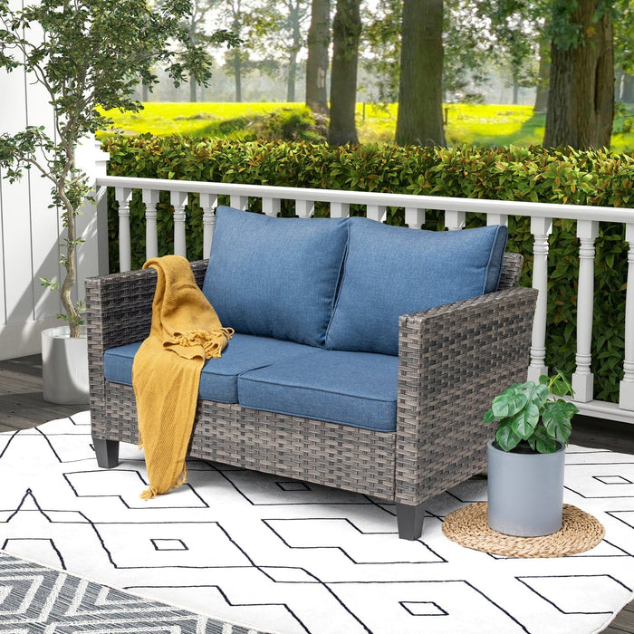 comfortable outdoor loveseat for patio seating