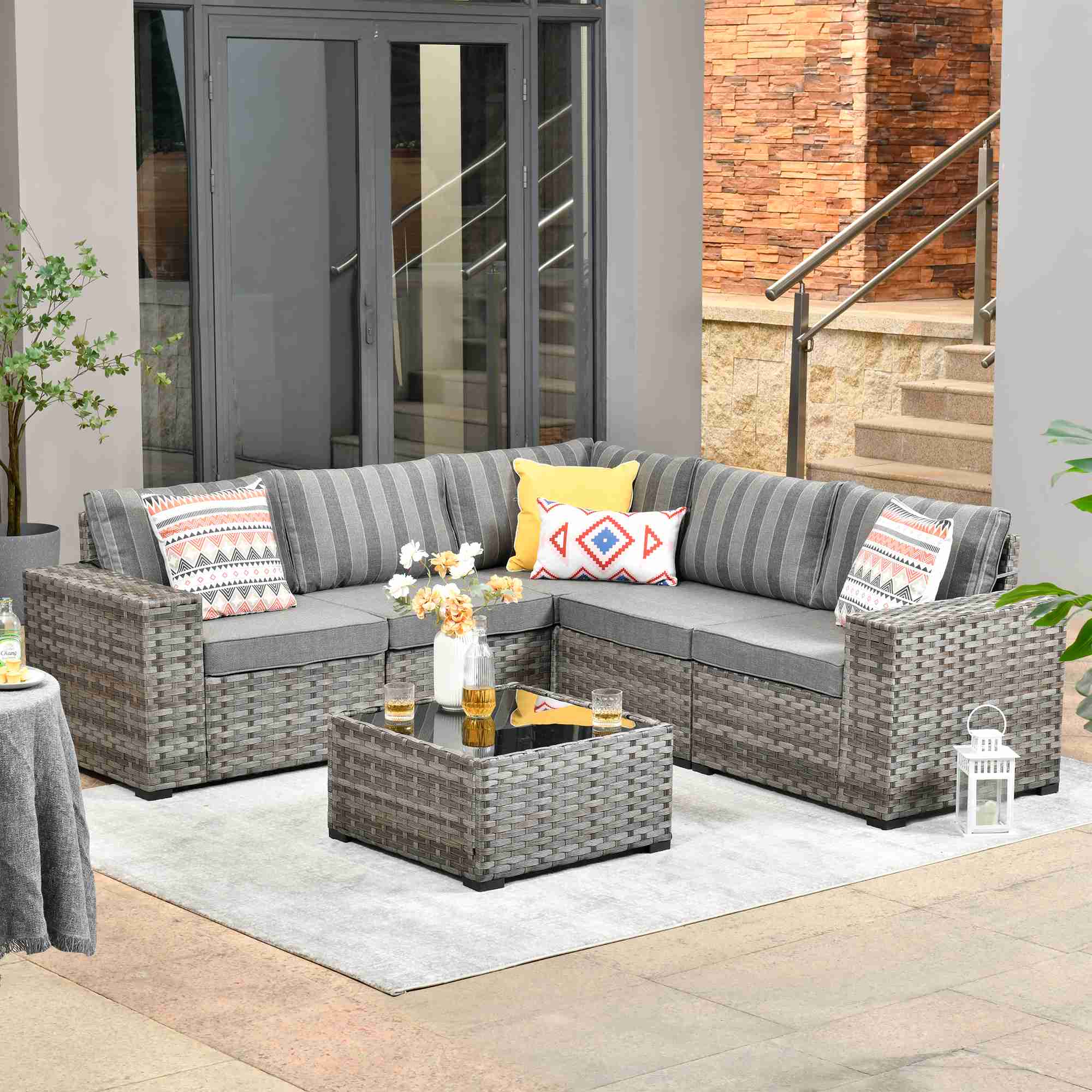 Outdoor sectional without cushions hotsell