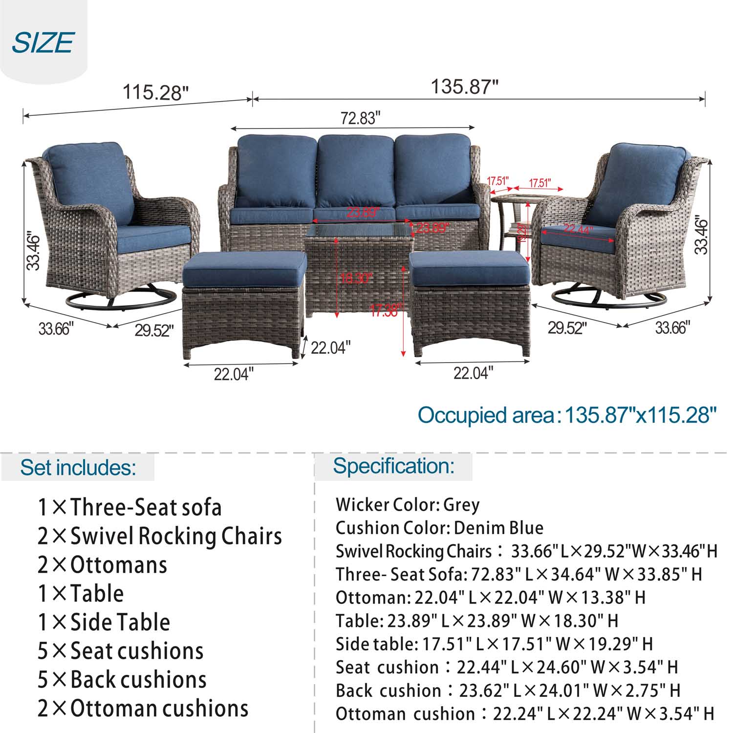 4 seat conversation set hot sale