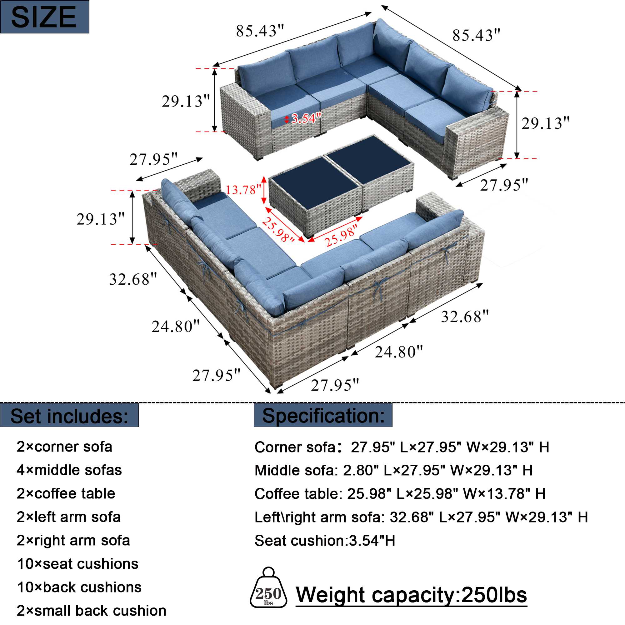 Niko 8 piece online modular seating