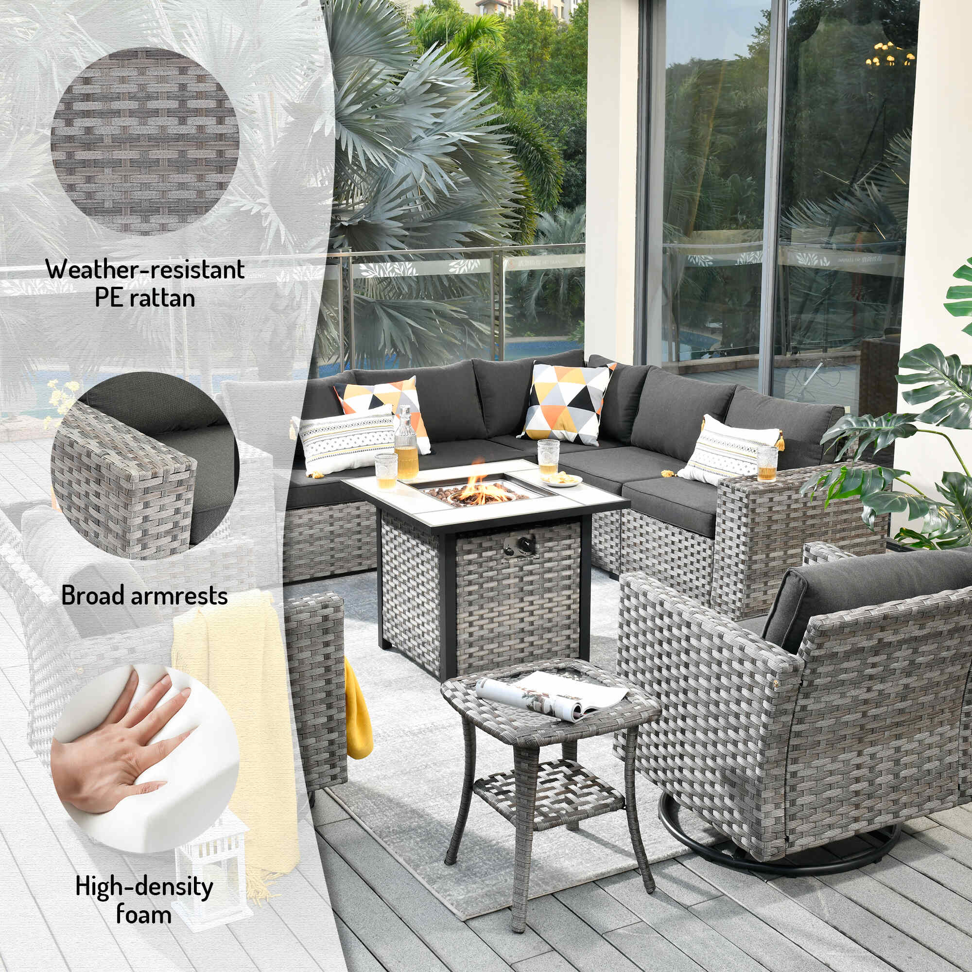 10 piece deals outdoor sectional