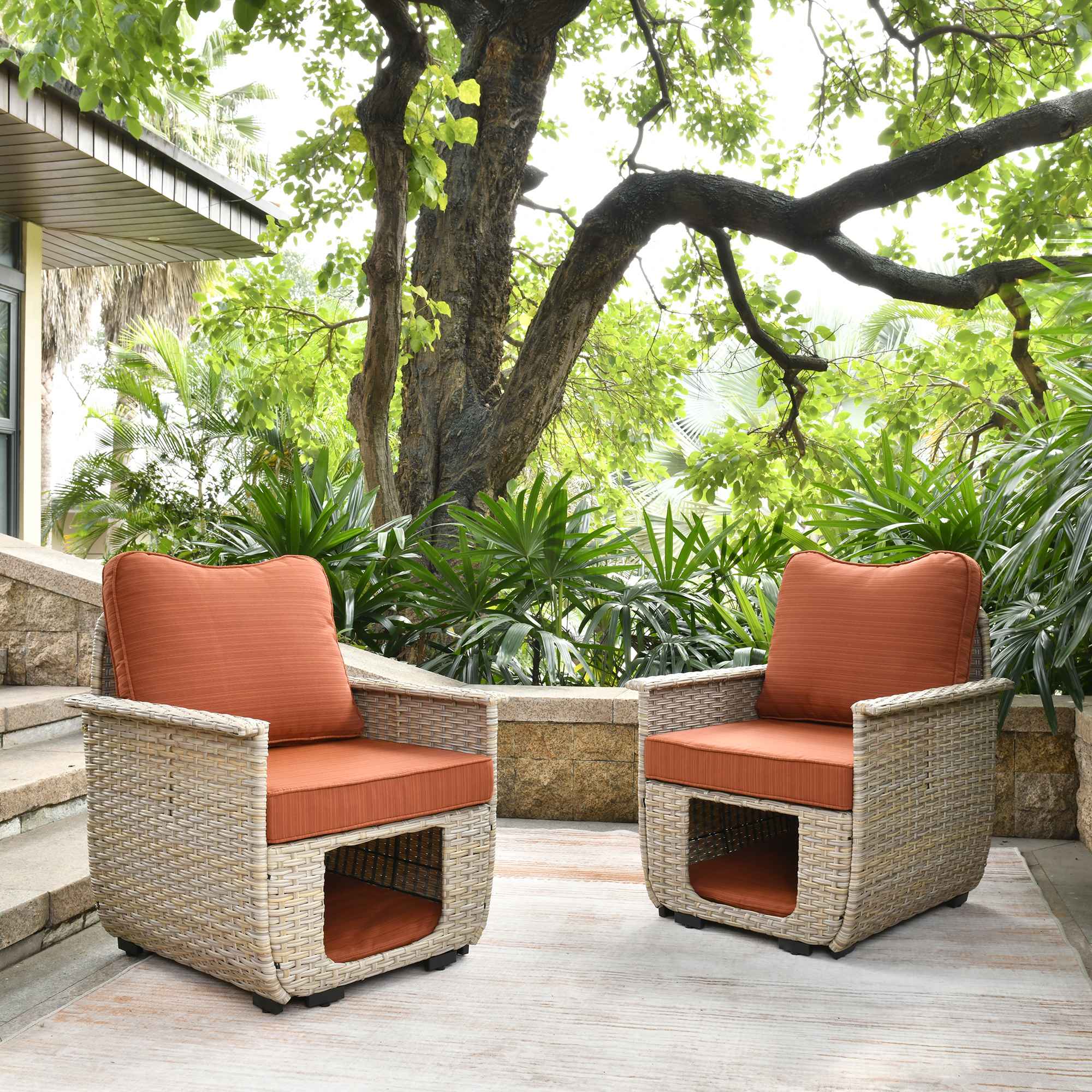 All weather best sale wicker patio chairs