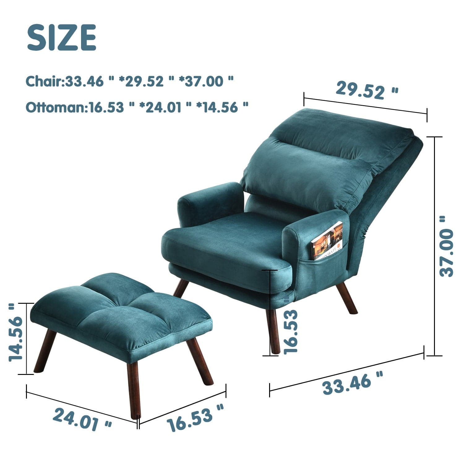 Adjustable lounge discount chair with ottoman