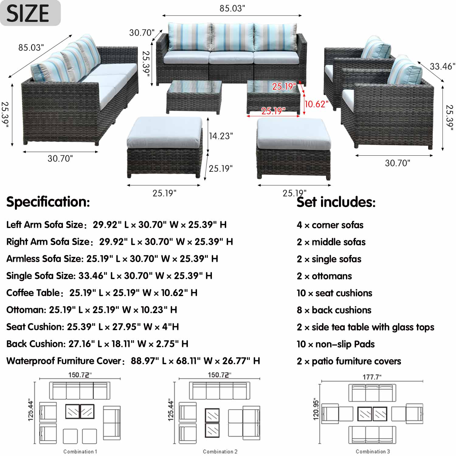 Cassville big size online 12 piece