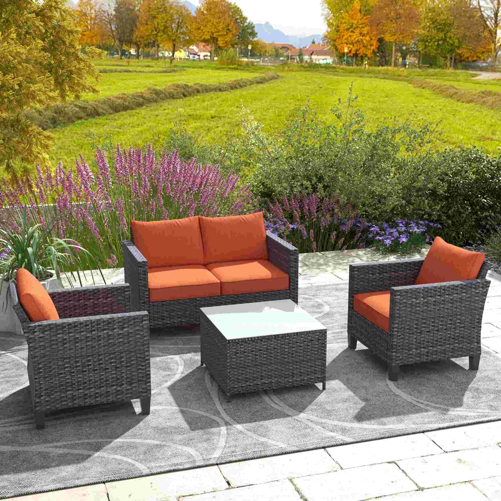 Walnew 4 discount piece patio set