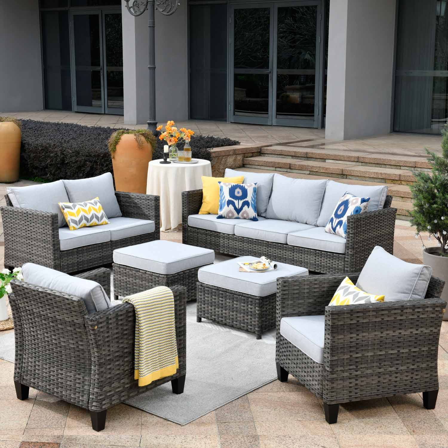 High back outdoor sectional sofa sale